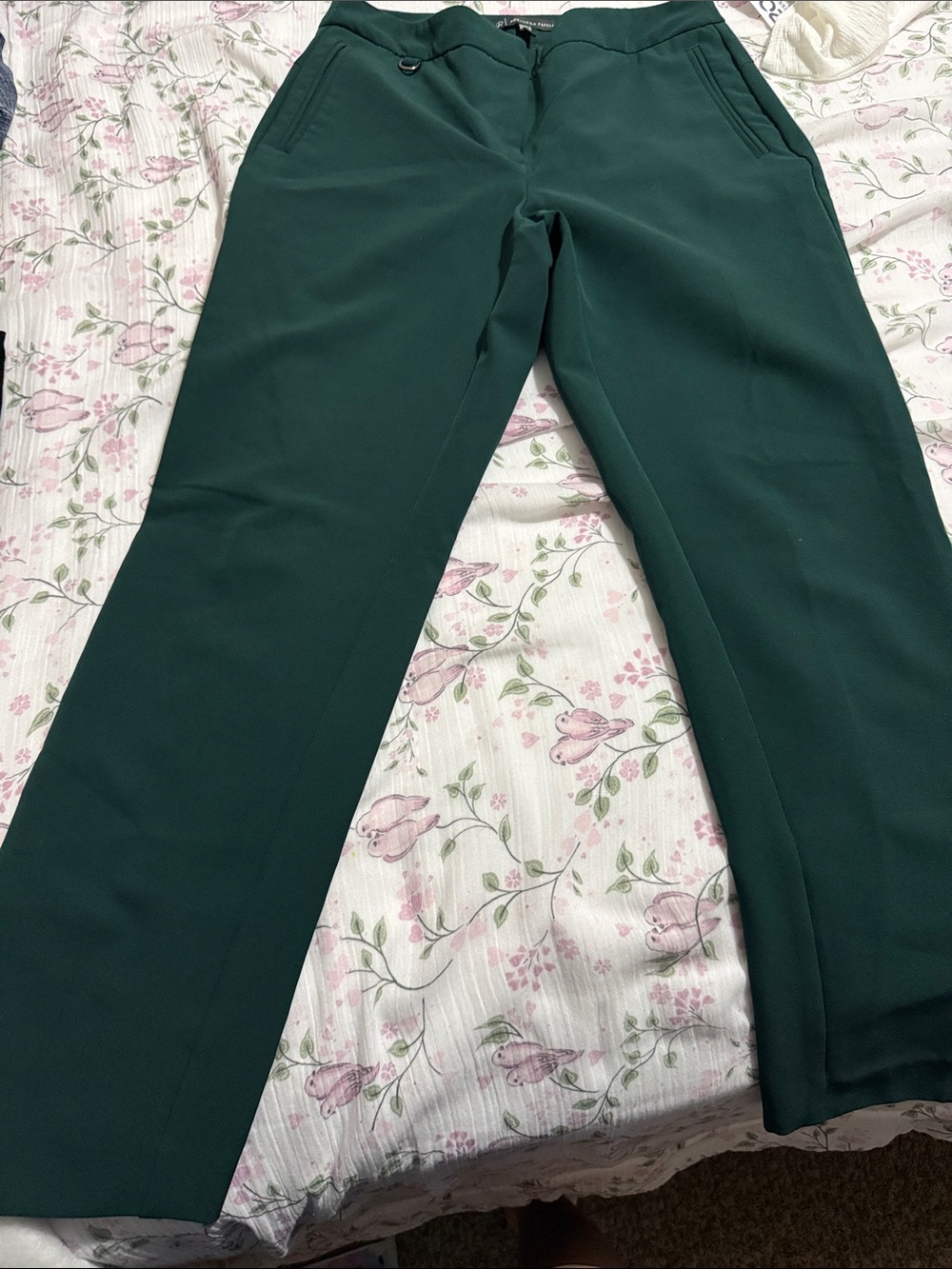 Adrianna Papell Dark Green Girls Dress Pants